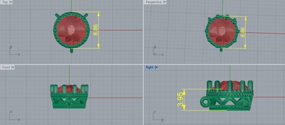 Pendant Model 5350 3D print model_6