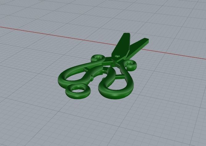 Pendant scissor Model 5349 3D print model_4