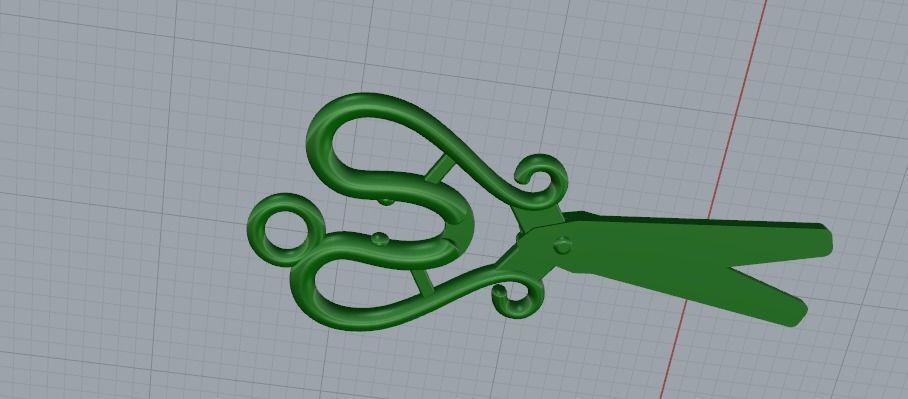 Pendant scissor Model 5349 3D print model_5