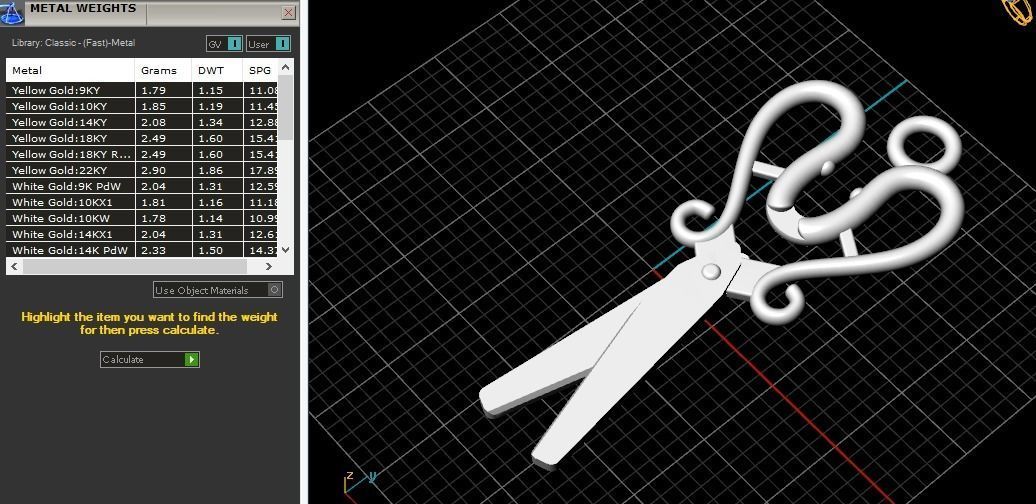 Pendant scissor Model 5349 3D print model_7