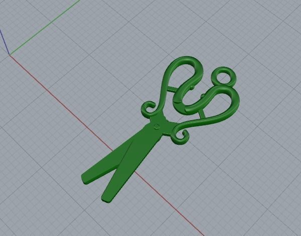 Pendant scissor Model 5349 3D print model_2
