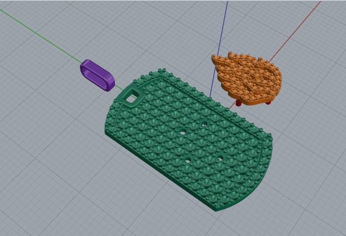 Fire pendant Model 5345 3D print model_3