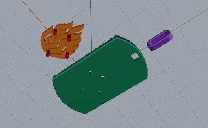 Fire pendant Model 5345 3D print model_5