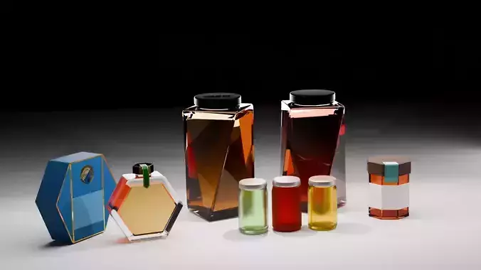 7 Pack Glass Honey Jars with Lids