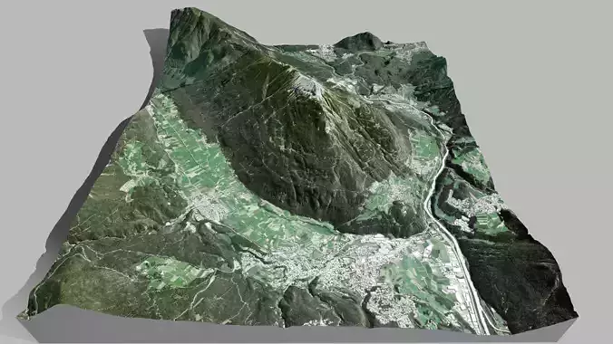 Mountain landscape Chirgant 2370m Austria