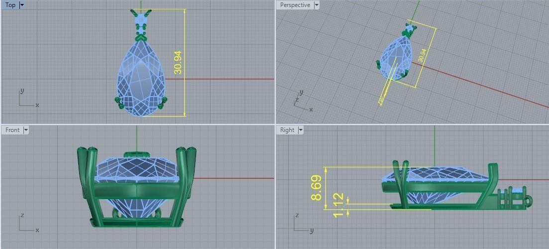 Pendant Model 5408 3D print model_5
