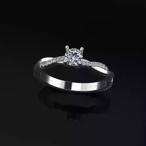 Solitaire engagement ring Model 5387