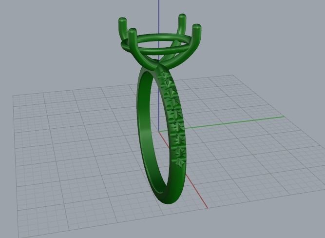 Ring oval Model 5481 3D print model_3