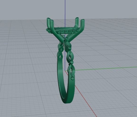 Solitaire Ring Model 5476 3D print model_3