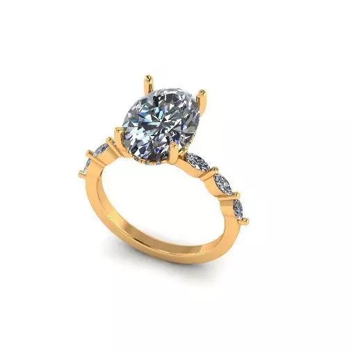 Solitaire Ring Model 5476 3D print model_0