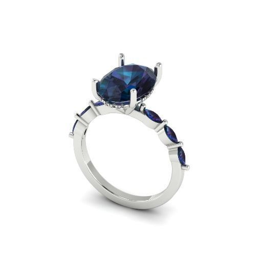 Solitaire Ring Model 5476 3D print model_1