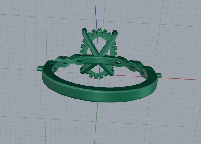 Solitaire Ring Model 5476 3D print model_4