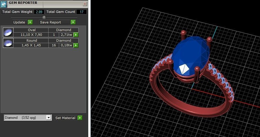 Ring oval Model 5470 3D print model_7
