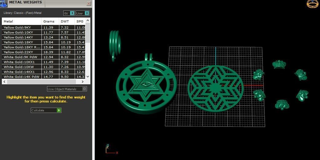 Pendant with crowns Model 5455 3D print model_7