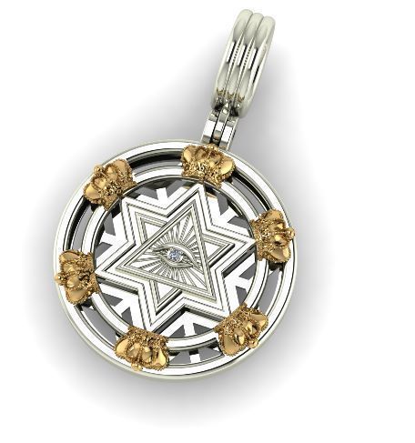 Pendant with crowns Model 5455 3D print model_2