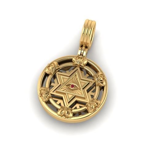 Pendant with crowns Model 5455 3D print model_1