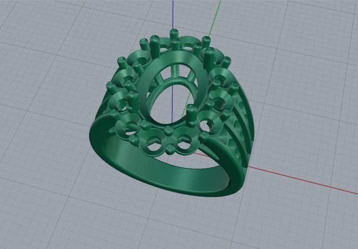 Ring oval Model 5449 3D print model_2
