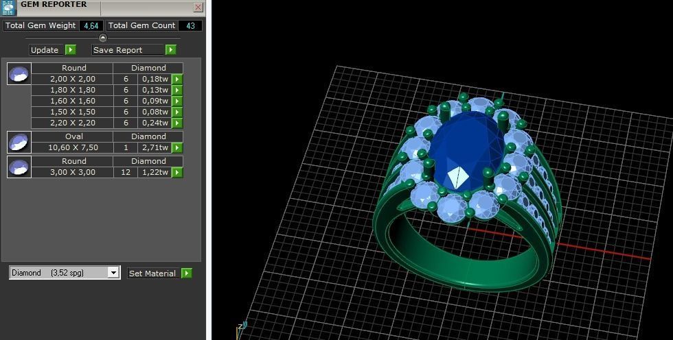 Ring oval Model 5449 3D print model_8