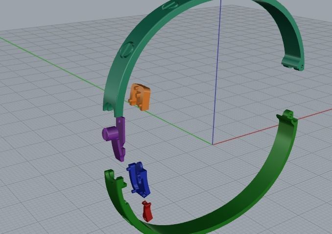 Bracelet size18 Model 5444 3D print model_3