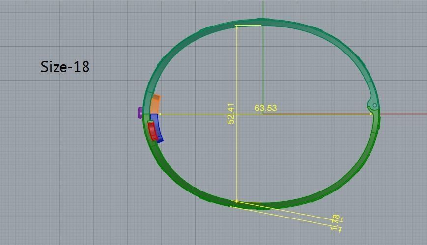 Bracelet size18 Model 5444 3D print model_5