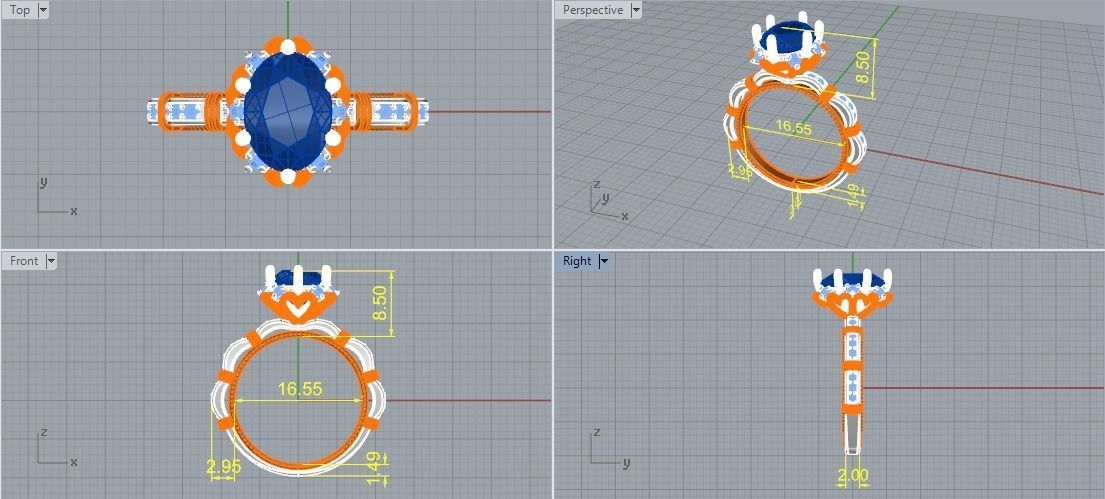 Ring Model 5443 3D print model_5