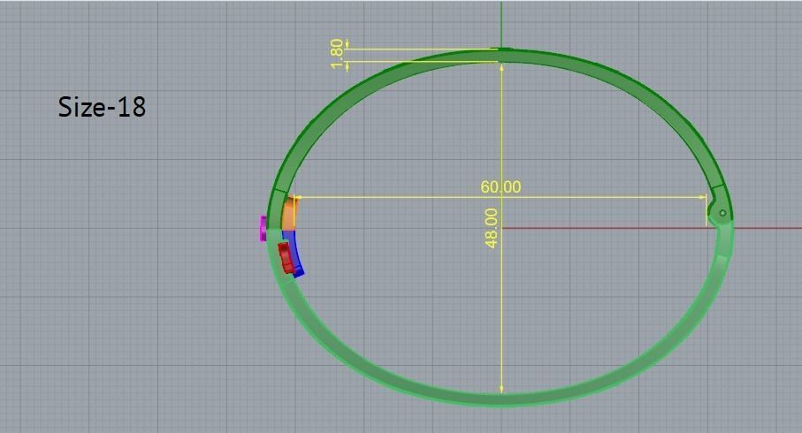 Bracelet size 18 Model 5532 3D print model_5