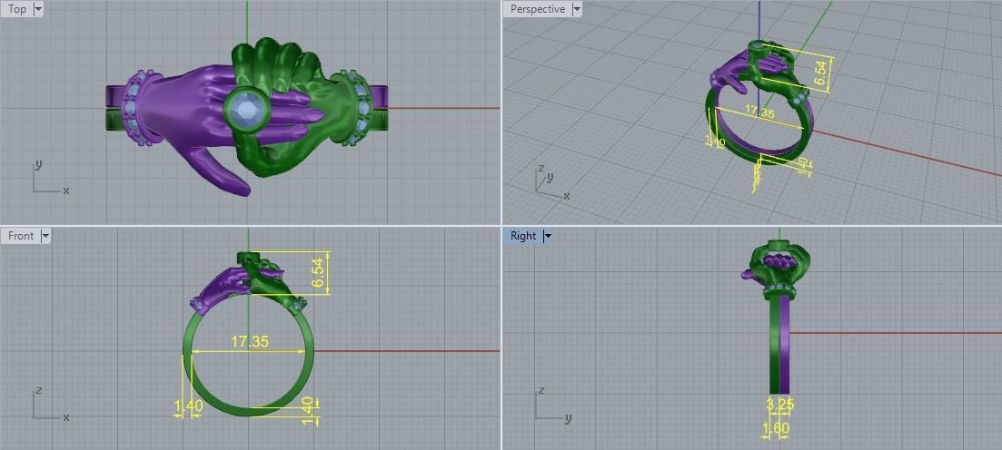 Hand ring Model 5512 3D print model_8