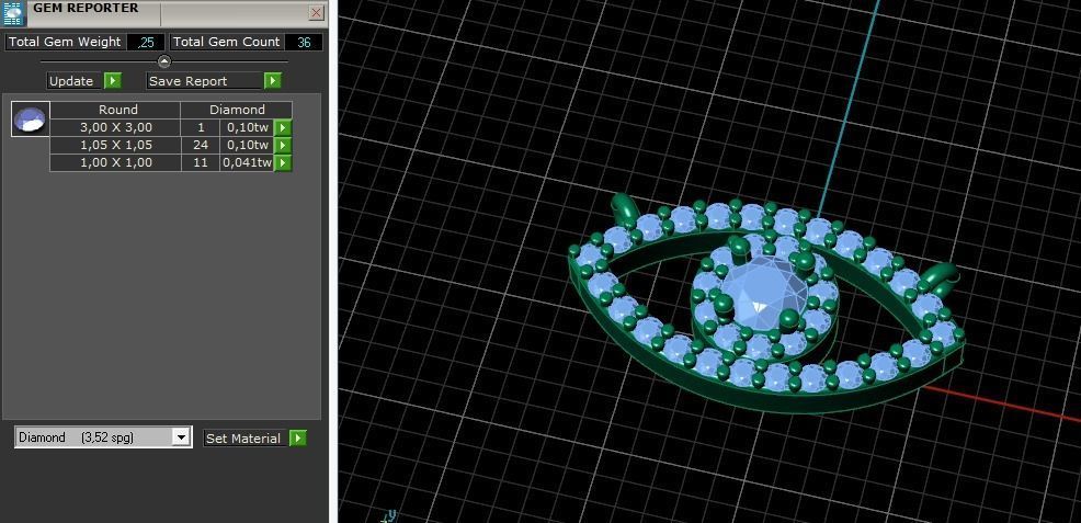 Eye pendant Model 5505 3D print model_8