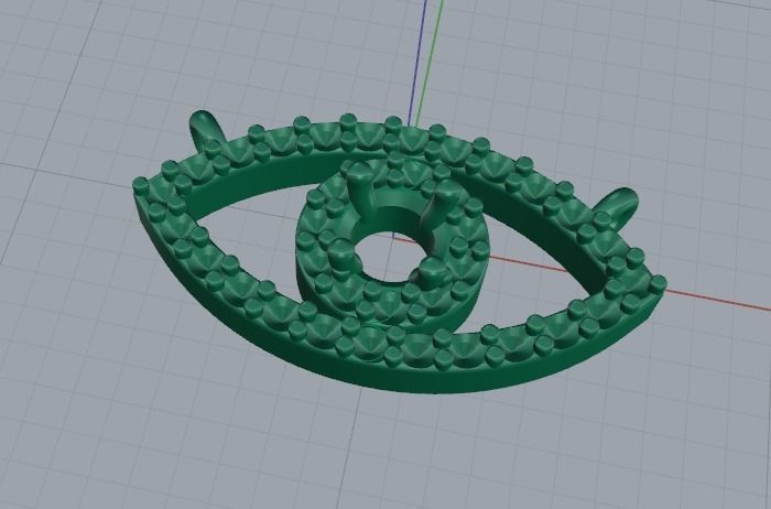 Eye pendant Model 5505 3D print model_3