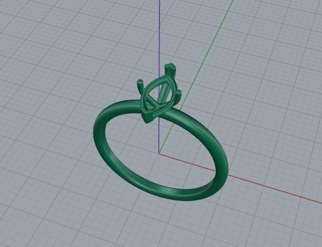 Ring marquise Model 5504 3D print model_2