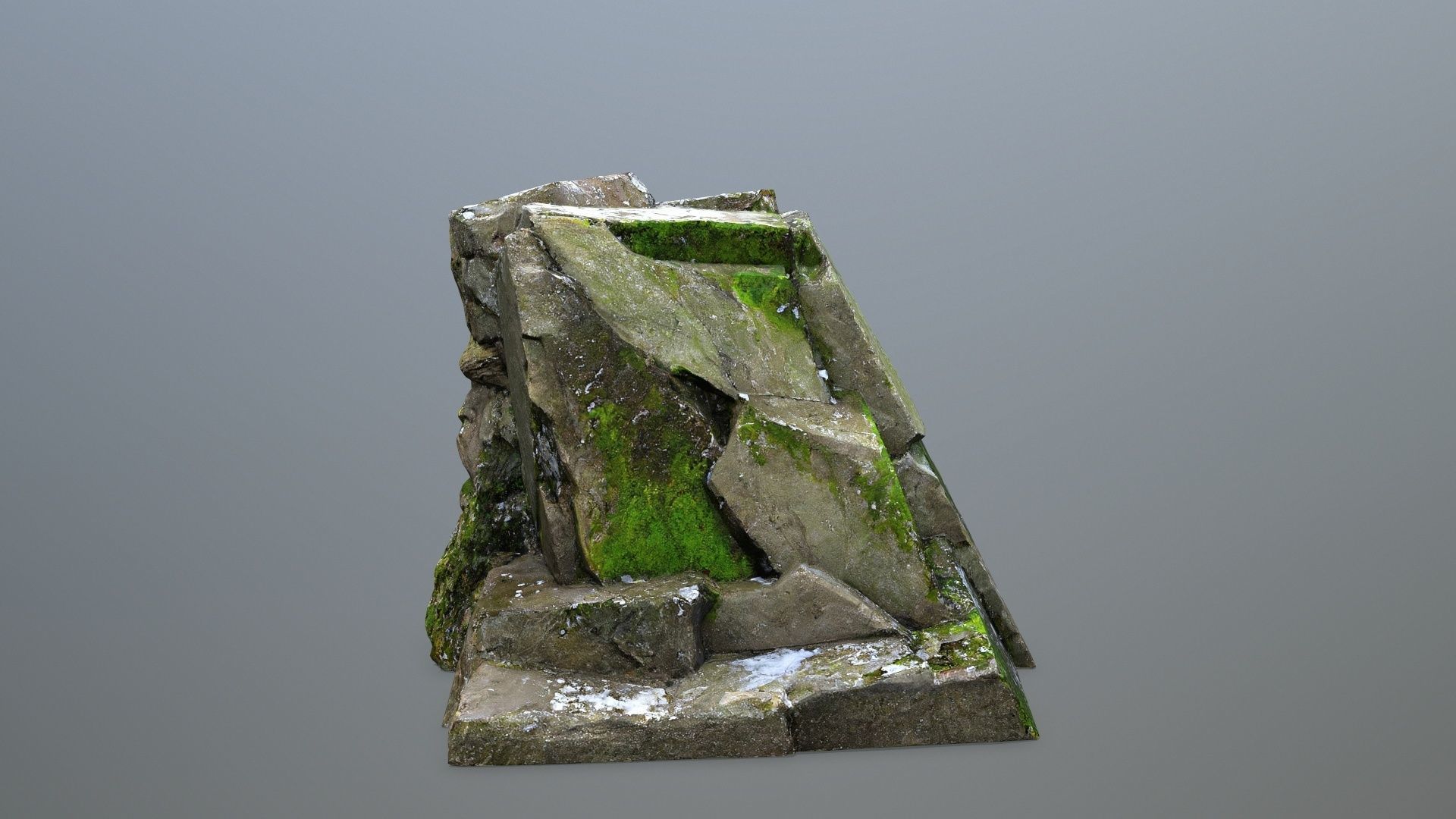 Mountain Face Low-poly 3D model_8