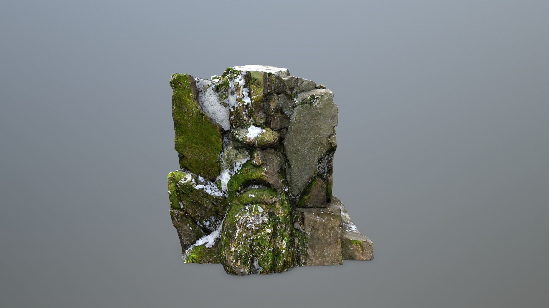 Mountain Face Low-poly 3D model_10