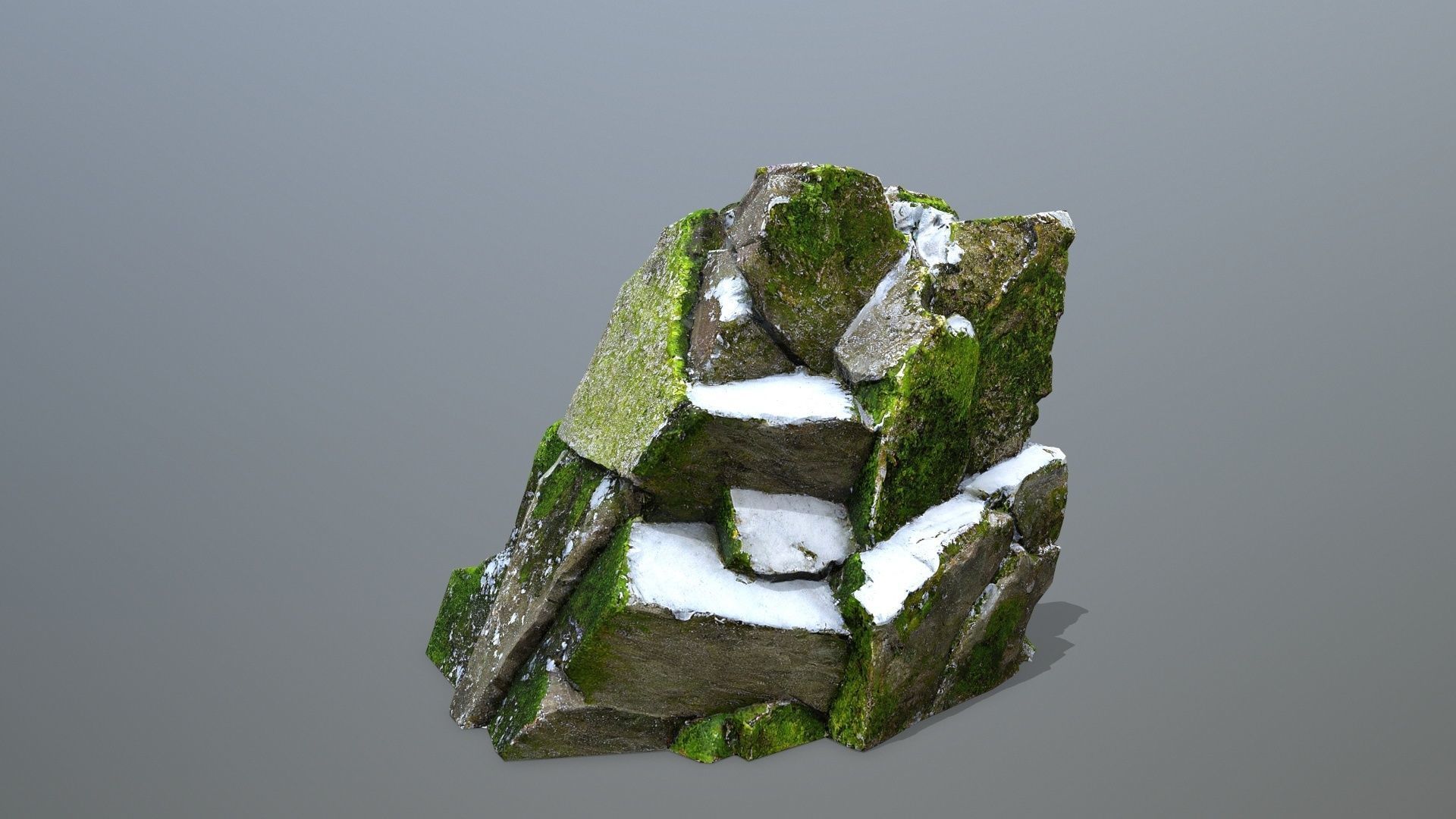 Mountain Face Low-poly 3D model_5