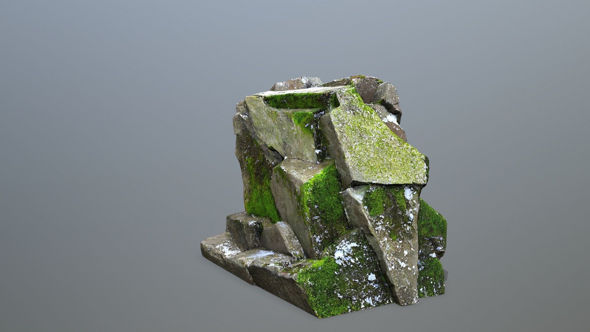 Mountain Face Low-poly 3D model_7