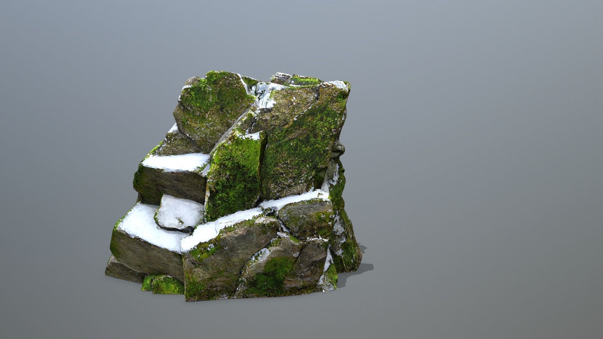 Mountain Face Low-poly 3D model_4