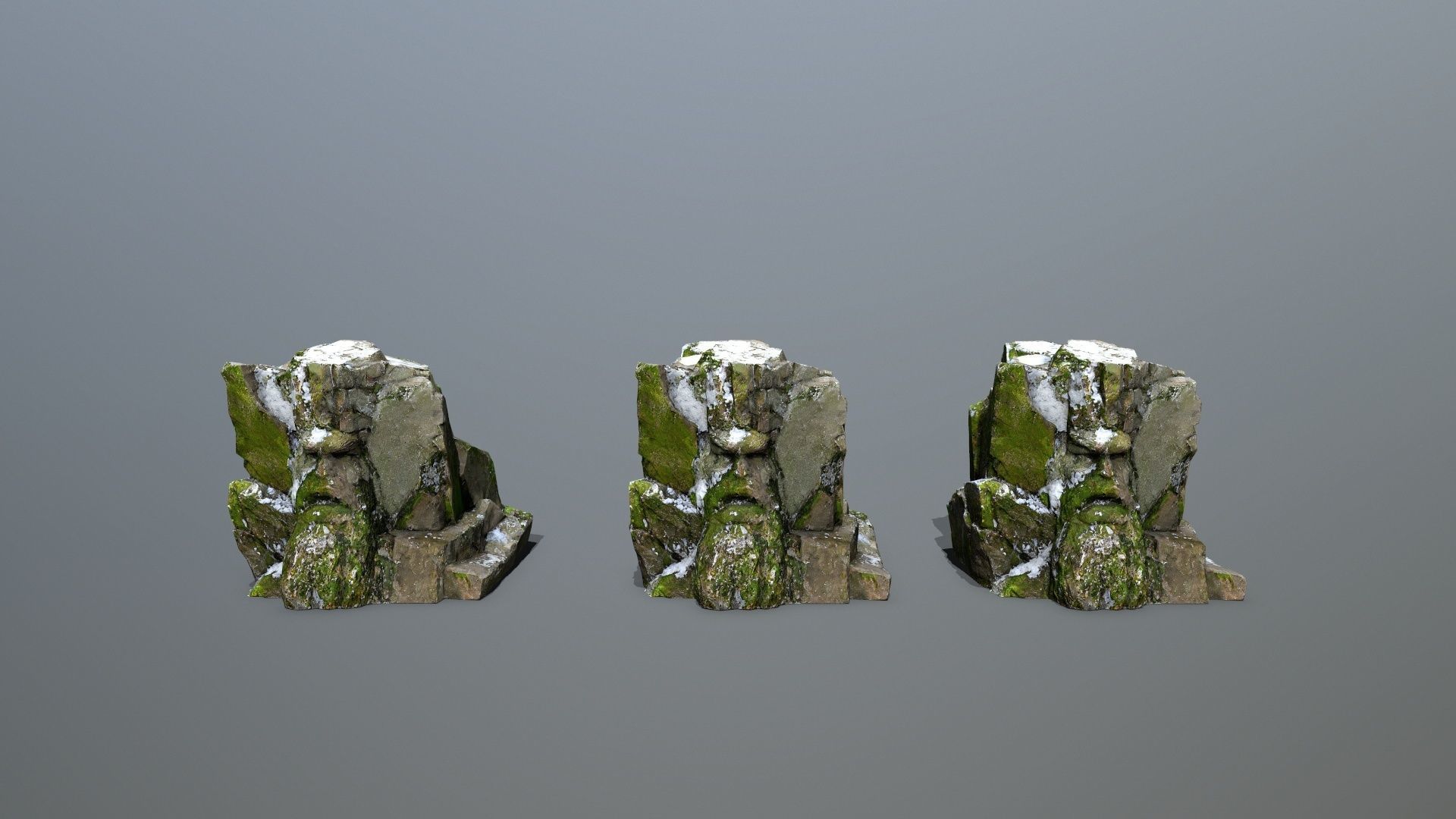 Mountain Face Low-poly 3D model_12
