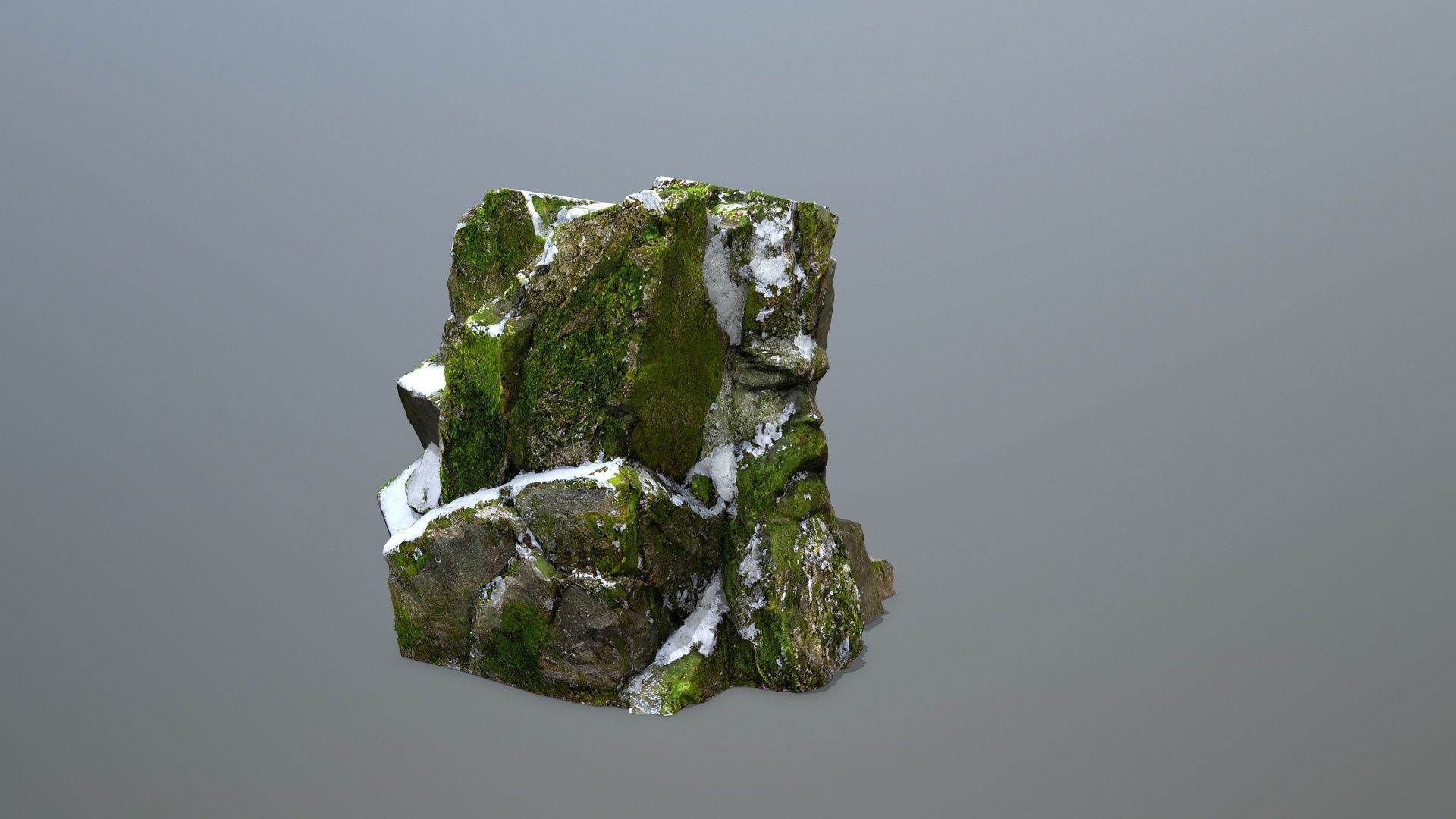 Mountain Face Low-poly 3D model_3