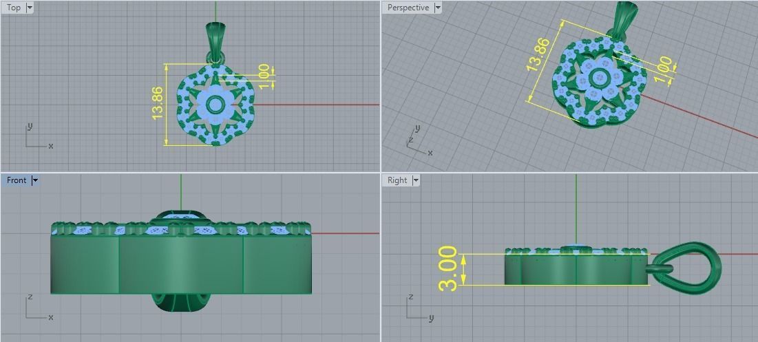 Pendant Model 5499 3D print model_5