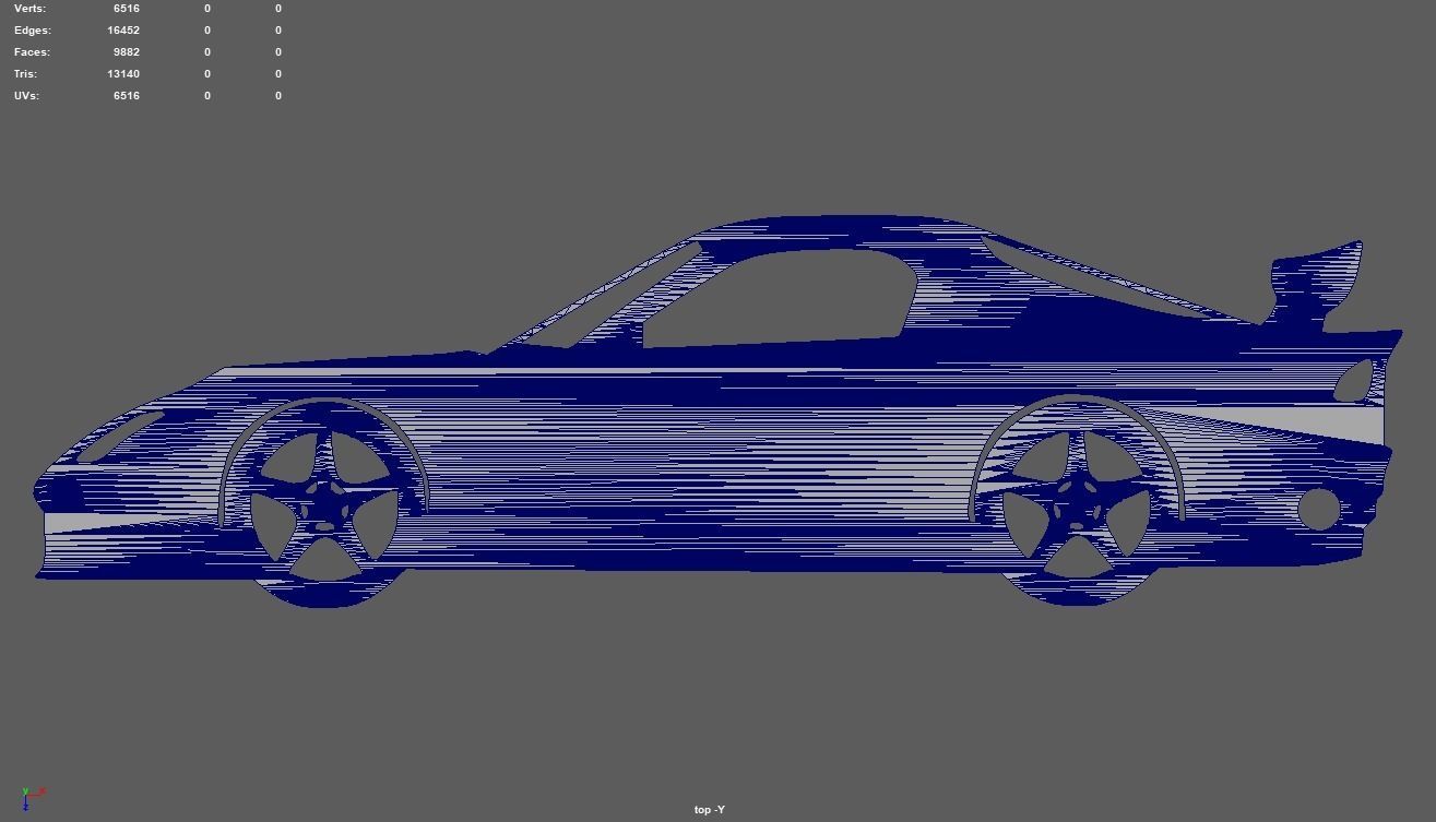 Mazda Rx7 Veilside Fortune Tokyo Drift Coupe 2007 Key Ring 3D print model_5