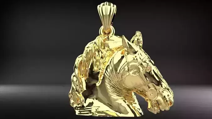 Marcus aurelius horse hollow 3d Necklace Pendant Charm Jewelry