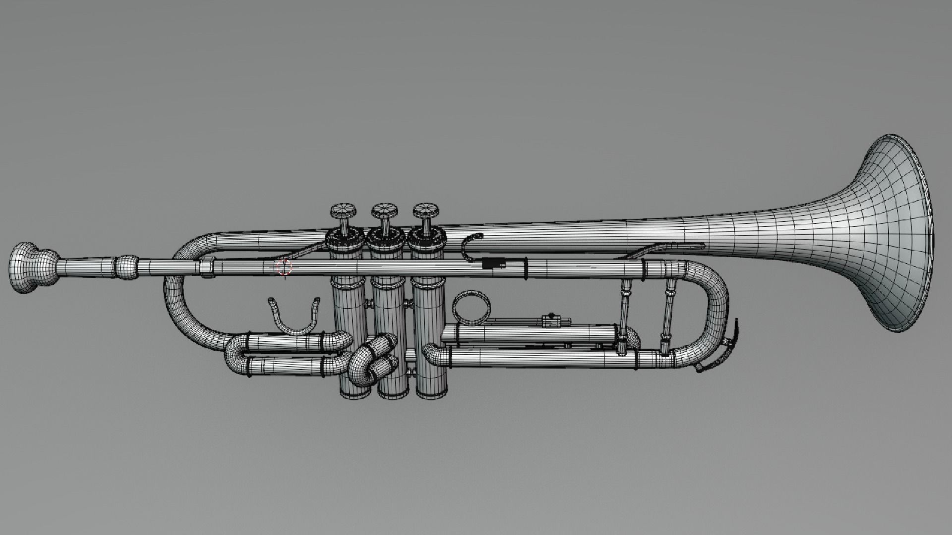 Trumpets Three Types of Materials  Brass Copper and Silver 3D model_20