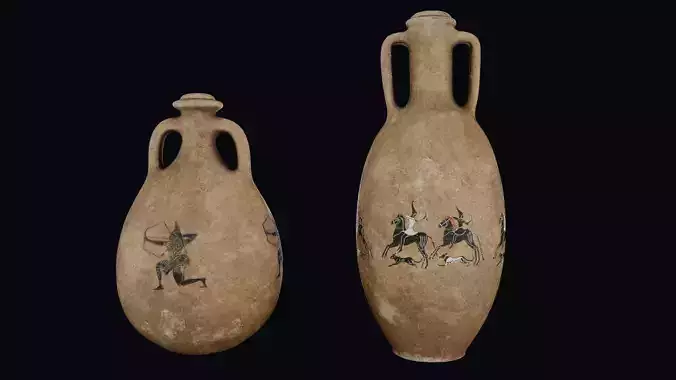 Amphoras Low-poly 3D model