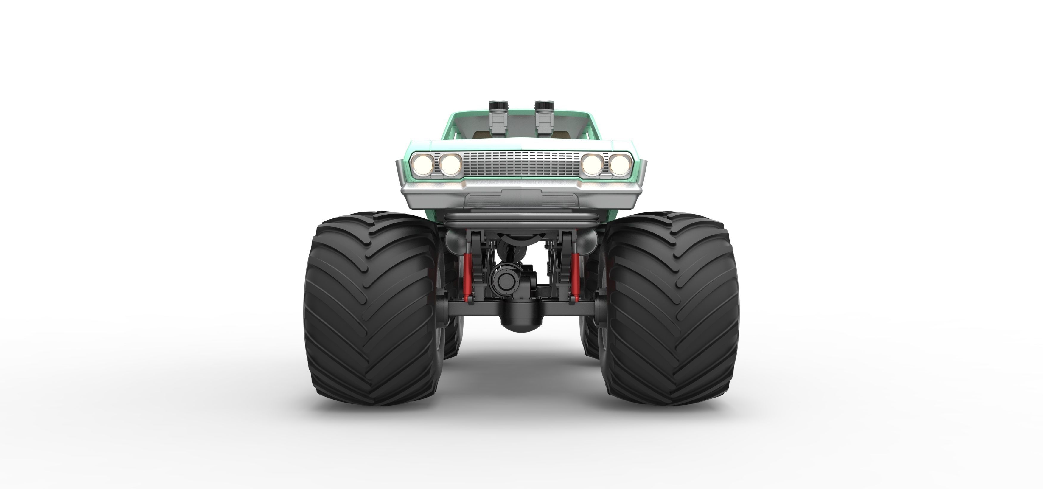 Vintage Monster Truck Scale 1 to 25 3D print model_7