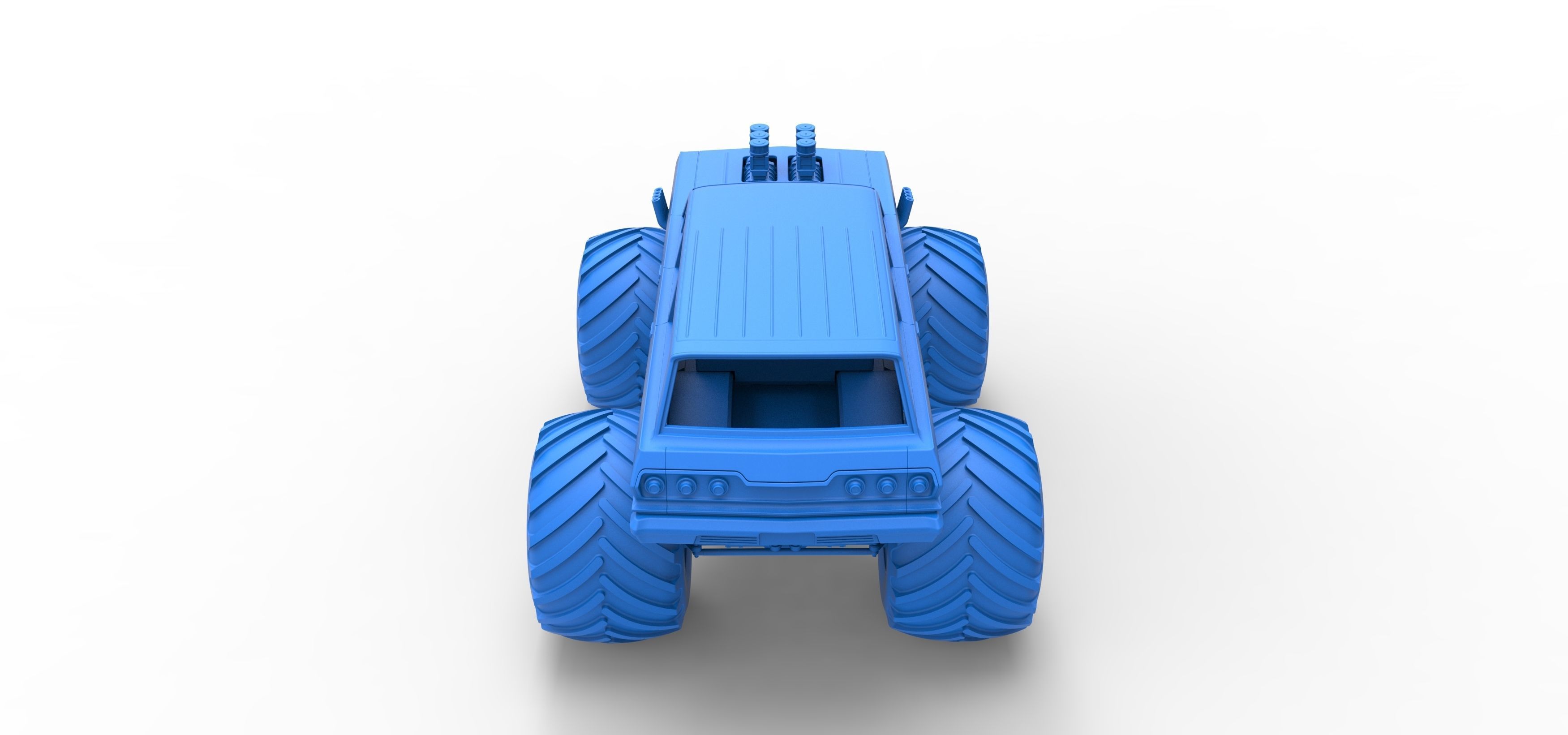 Vintage Monster Truck Scale 1 to 25 3D print model_32