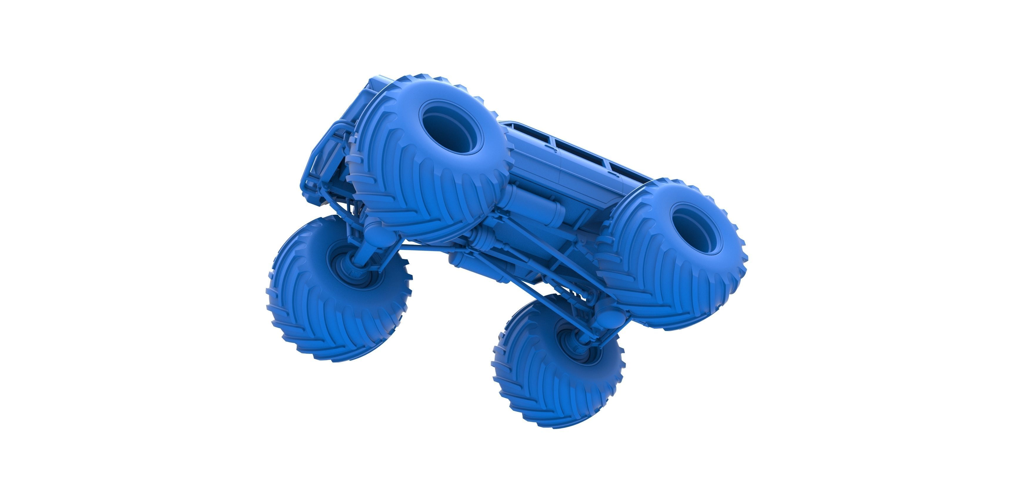 Vintage Monster Truck Scale 1 to 25 3D print model_20