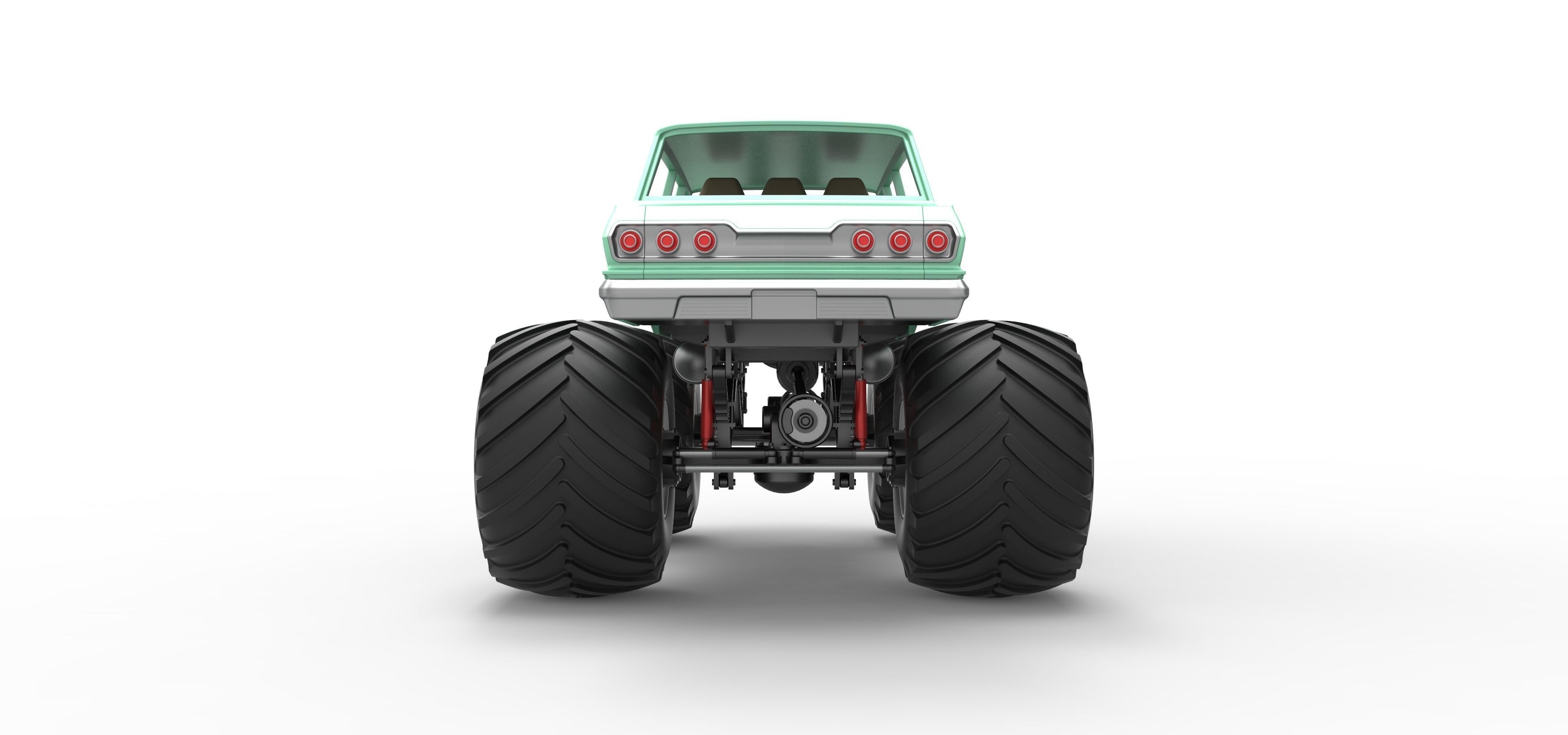 Vintage Monster Truck Scale 1 to 25 3D print model_16