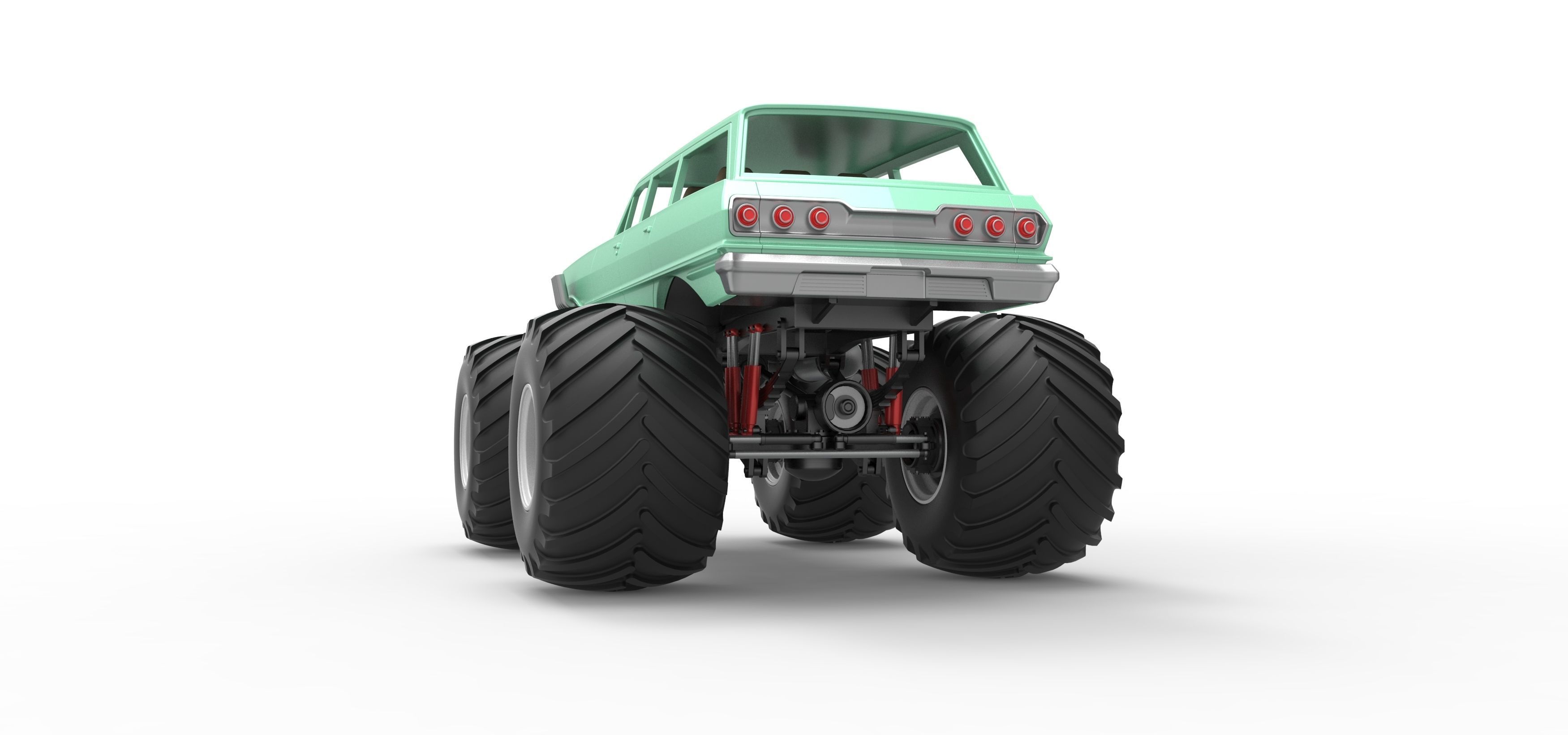 Vintage Monster Truck Scale 1 to 25 3D print model_15