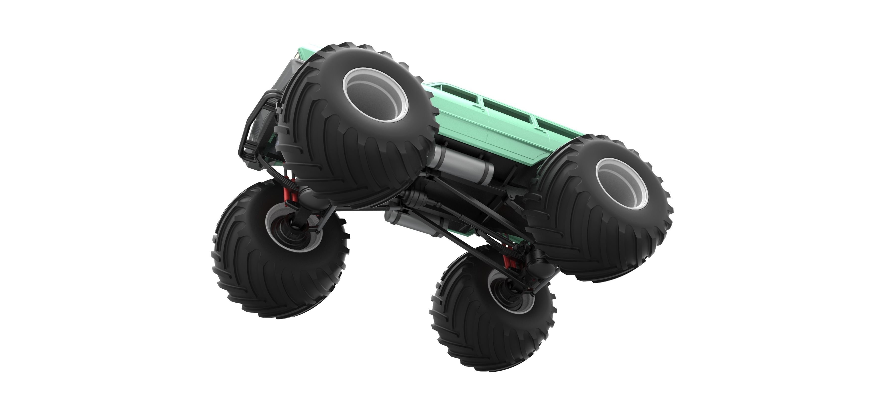 Vintage Monster Truck Scale 1 to 25 3D print model_3