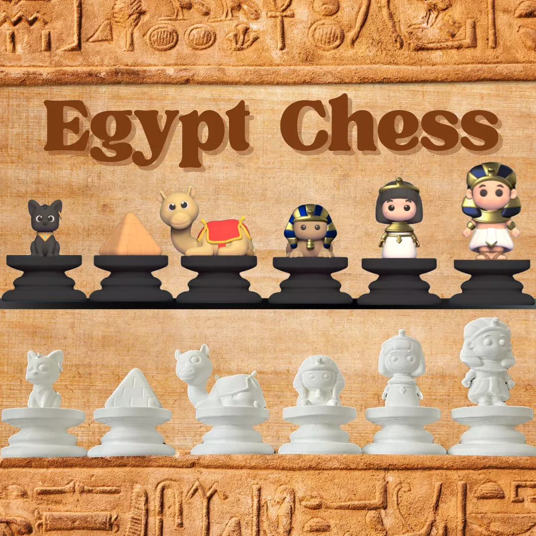 Egypt Chess 3D print model_0