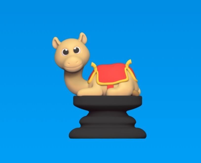 Egypt Chess 3D print model_3